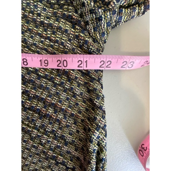 Comfy USA M Swing Zip Jacket Multi Color Travel Knit Artsy Modern Asymmetric - Picture 6 of 9